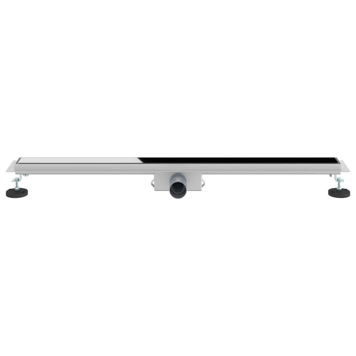 Drenaj pentru duș cu capac din sticlă Negru 100 cm - WALTI WALTI