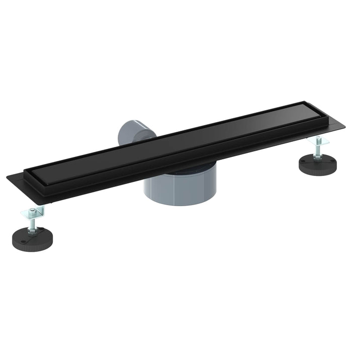 Scurgere de duș 2 în 1 cu sifon 360° Negru 50 cm - WALTI WALTI
