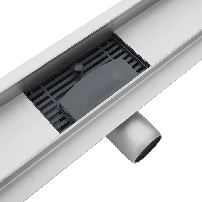 2 în 1 Drenaj pentru duș Argintiu 70 cm Oțel inoxidabil 304 - WALTI WALTI