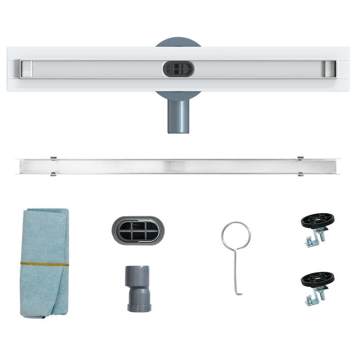 Scurgere de duș la 360° cu model subțire Argintiu 50 cm - WALTI WALTI