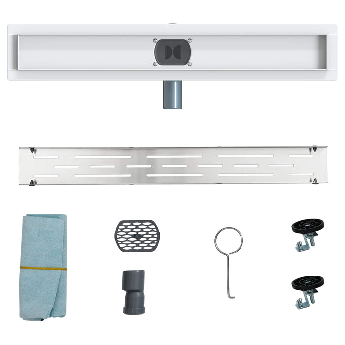 Scurgere pentru duș cu capac din sticlă și sifon de 360° 60 cm - WALTI WALTI