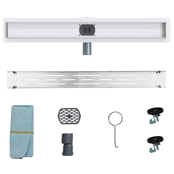 Scurgere pentru duș cu capac din sticlă și sifon de 360° 70 cm - WALTI WALTI