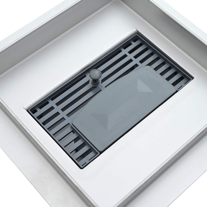 2 în 1 Drenaj pentru duș Argintiu 15 x 15 cm - WALTI WALTI