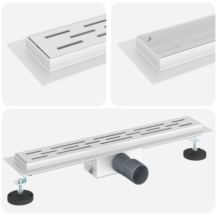 Drenaj pentru duș cu design pe linie Argintiu 60 cm - WALTI WALTI