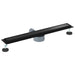 Scurgere de duș 2 în 1 cu sifon 360° Negru 70 cm - WALTI WALTI