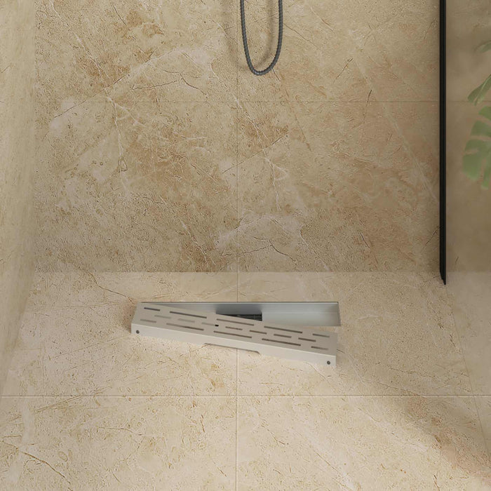 Drenaj pentru duș cu design pe linie Argintiu 50 cm - WALTI WALTI