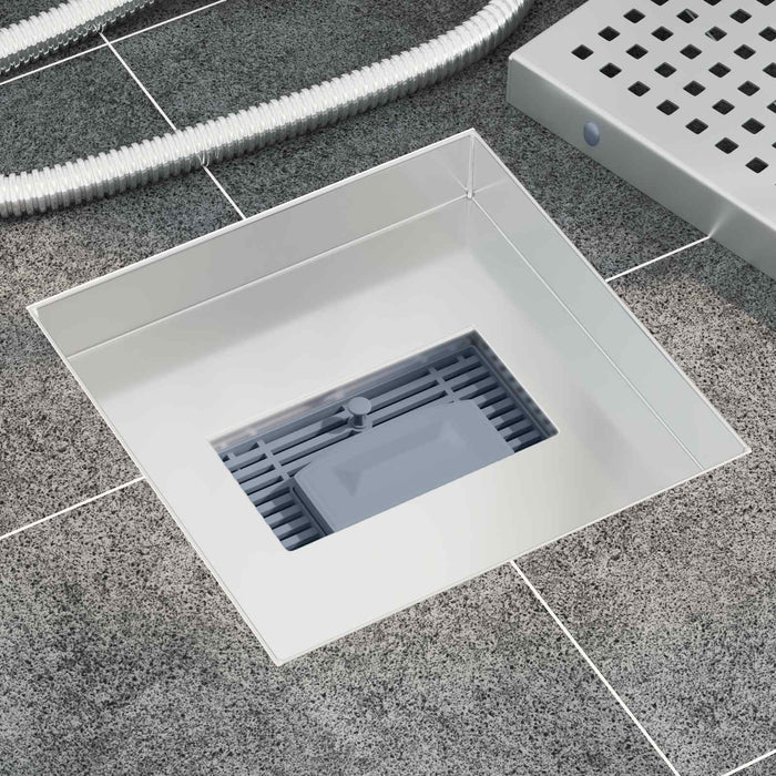 Dren de duș cu puncte Argintiu 20 x 20 cm Oțel inoxidabil 304 WALTI