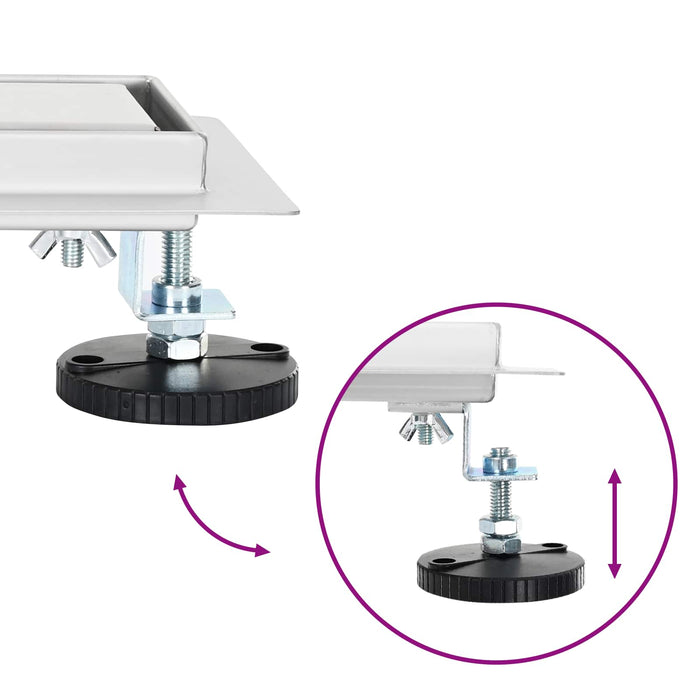 2 în 1 Drenaj pentru duș Argintiu 60 cm Oțel inoxidabil 304 - WALTI WALTI