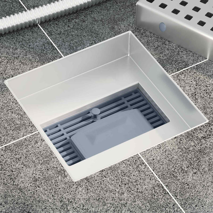 Dren de duș cu puncte Argintiu 15 x 15 cm Oțel inoxidabil 304 - WALTI WALTI
