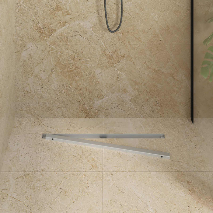 Scurgere de duș la 360° cu model subțire Argintiu 70 cm - WALTI WALTI