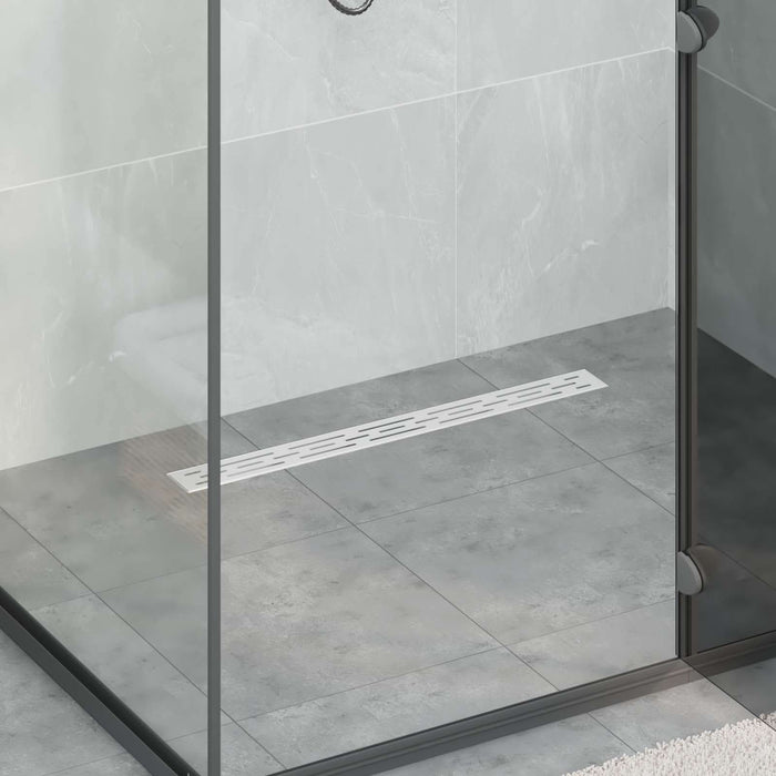 Drenaj pentru duș cu design pe linie Argintiu 80 cm - WALTI WALTI