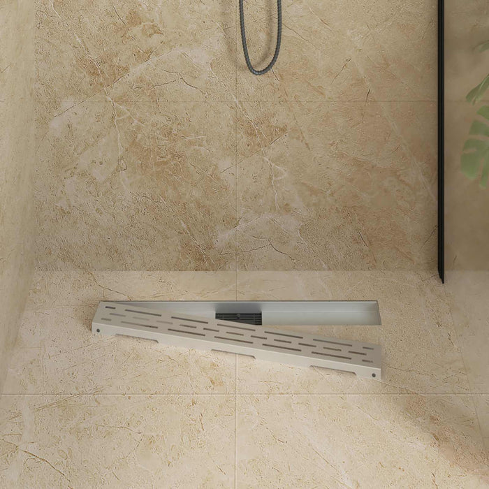 Drenaj pentru duș cu design pe linie Argintiu 80 cm - WALTI WALTI