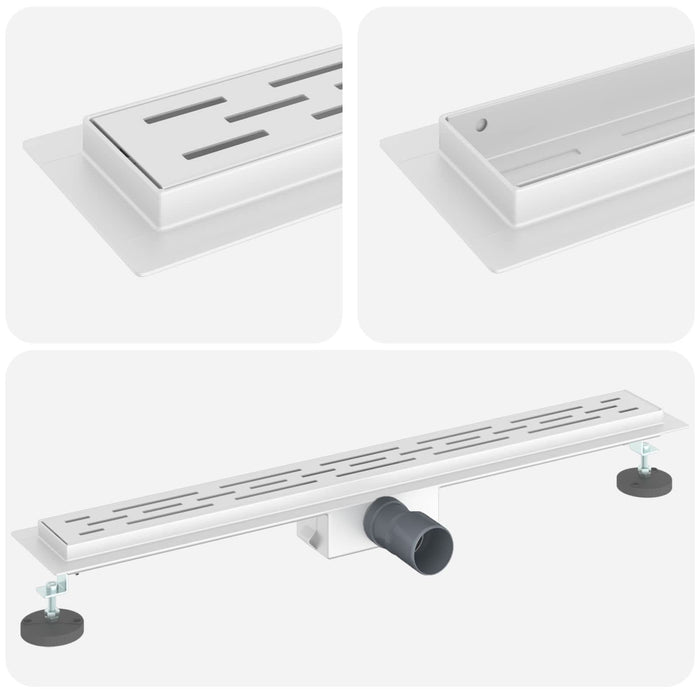 Drenaj pentru duș cu design pe linie Argintiu 80 cm - WALTI WALTI