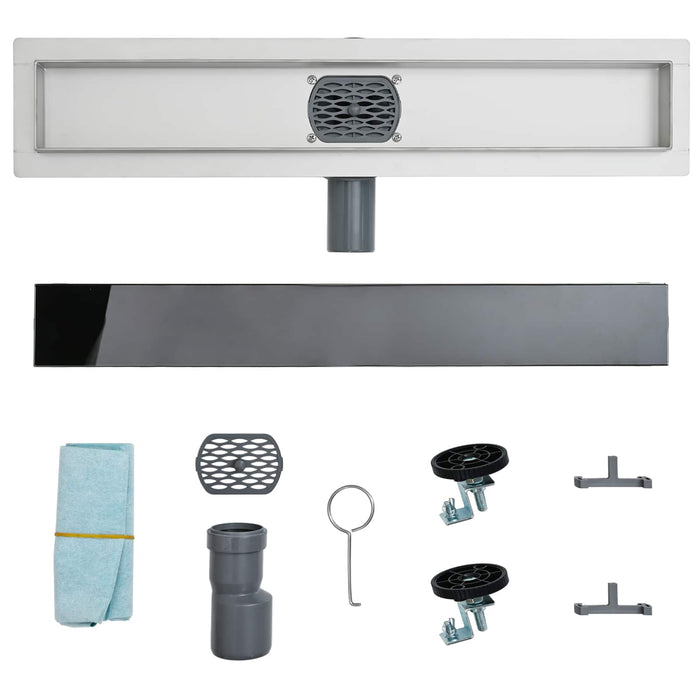 Scurgere pentru duș cu capac din sticlă și sifon de 360° 50 cm - WALTI WALTI