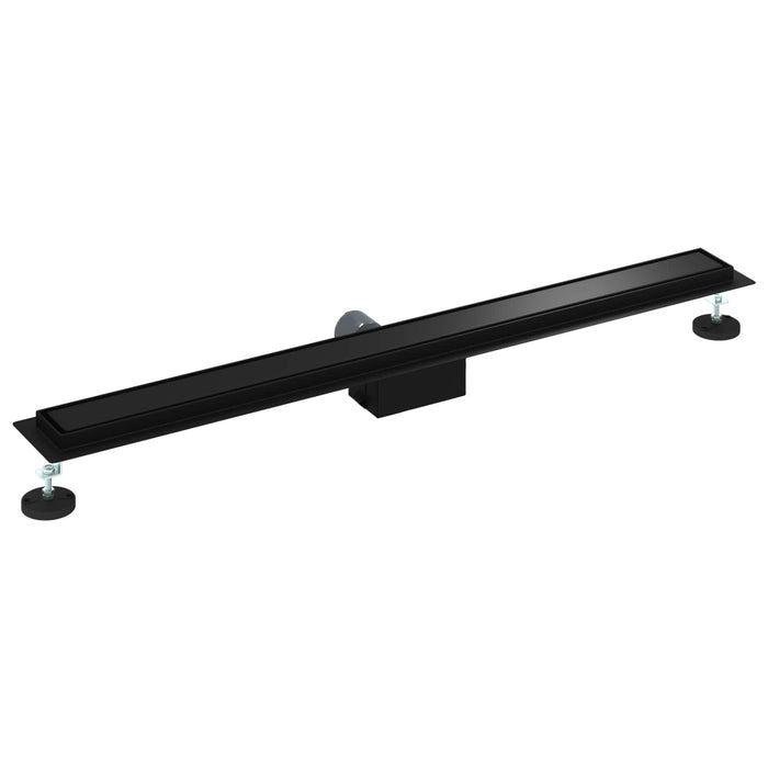 2 în 1 Drenaj pentru duș Negru 90 cm Oțel inoxidabil 304 - WALTI WALTI