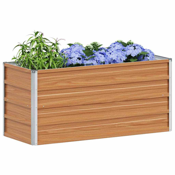 Strat înălțat de grădină Maro deschis 100 x 40 x 45 cm - WALTI WALTI