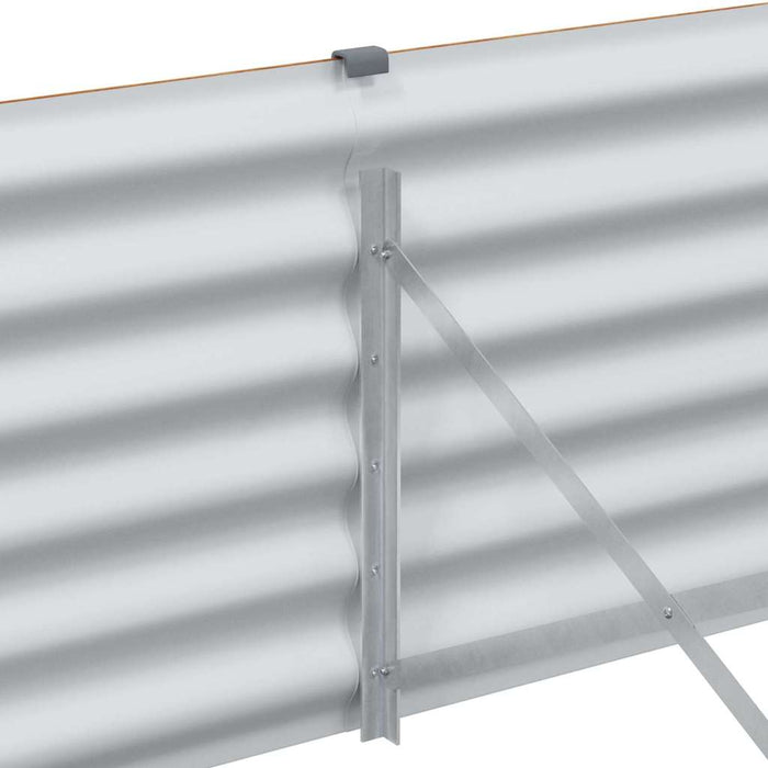 Strat înălțat de grădină 582 x 100 x 36 cm Oțel Galvanizat - WALTI WALTI
