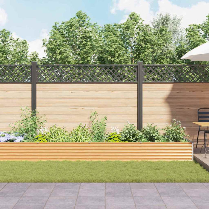 Strat înălțat de grădină 582 x 100 x 36 cm Oțel Galvanizat - WALTI WALTI