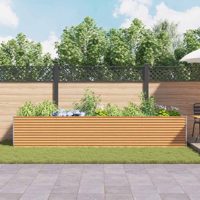 Strat înălțat de grădină 390 x 100 x 68 cm Oțel Galvanizat WALTI