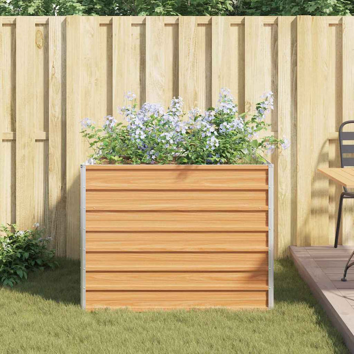 Strat înălțat de grădină Maro deschis 100 x 100 x 77 cm - WALTI WALTI