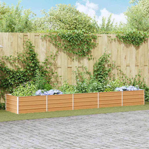 Strat înălțat de grădină Maro deschis 400 x 80 x 45 cm - WALTI WALTI