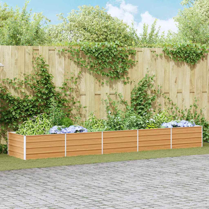 Strat înălțat de grădină Maro deschis 400 x 80 x 45 cm - WALTI WALTI
