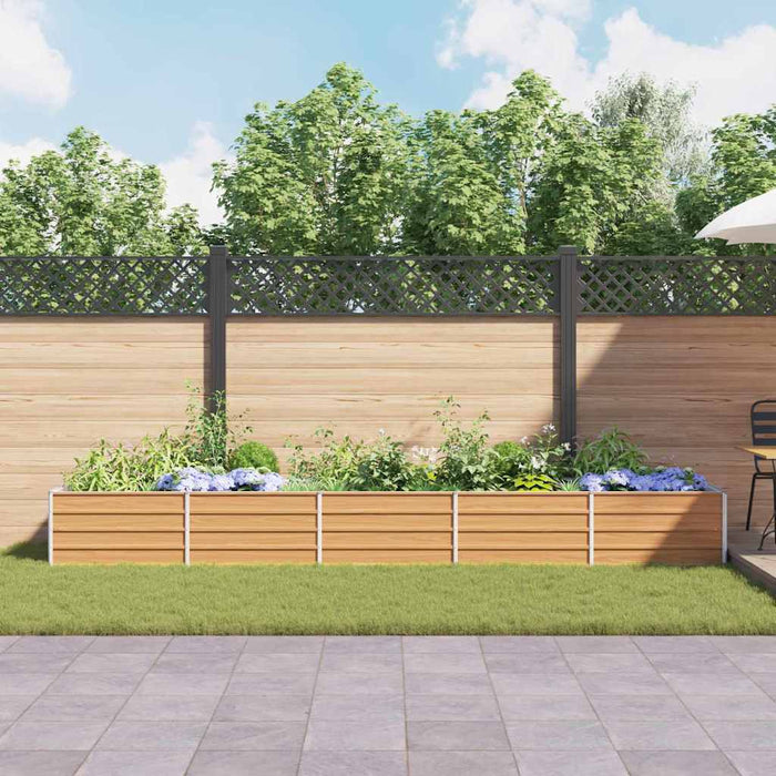Strat înălțat de grădină Maro deschis 400 x 80 x 45 cm - WALTI WALTI