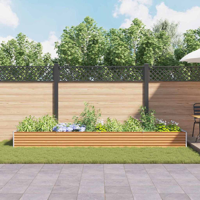 Strat înălțat de grădină 390 x 100 x 36 cm Oțel Galvanizat WALTI
