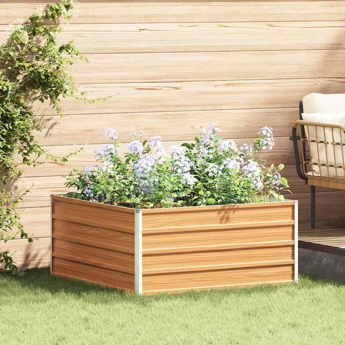 Strat înălțat de grădină Maro deschis 100 x 100 x 45 cm - WALTI WALTI
