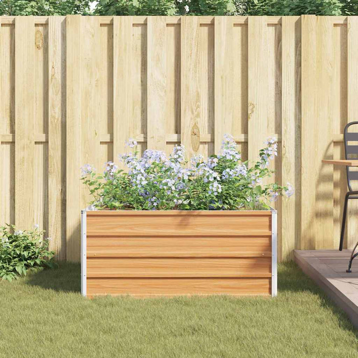 Strat înălțat de grădină Maro deschis 100 x 100 x 45 cm - WALTI WALTI