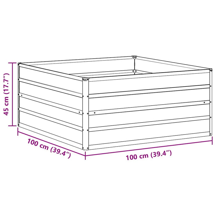 Strat înălțat de grădină Maro deschis 100 x 100 x 45 cm - WALTI WALTI