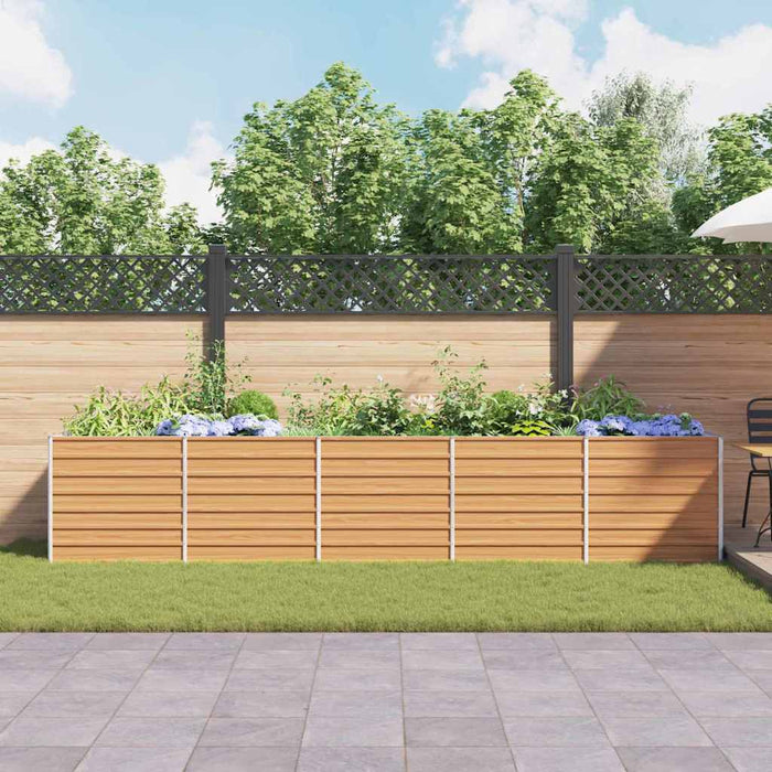 Strat înălțat de grădină Maro deschis 400 x 80 x 77 cm - WALTI WALTI