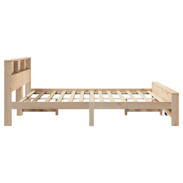 Cadru de pat cu headboard Maro 200 x 200 cm Lemn compozit - WALTI WALTI