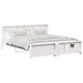 Cadru de pat cu headboard Alb 200 x 200 cm Lemn compozit - WALTI WALTI