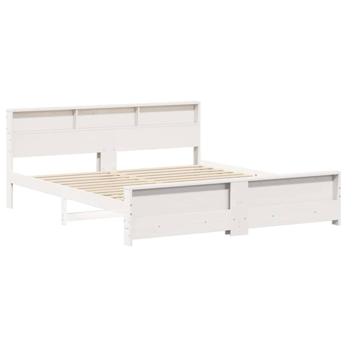 Cadru de pat cu headboard Alb 200 x 200 cm Lemn compozit - WALTI WALTI