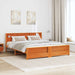 Cadru de pat Maroniu cerat 200 x 200 cm Lemn masiv de pin - WALTI WALTI