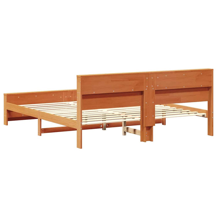 Cadru de pat Maroniu cerat 200 x 200 cm Lemn masiv de pin - WALTI WALTI