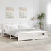 Cadru de pat cu raft Alb 180 x 200 cm Lemn masiv de pin - WALTI WALTI