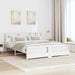 Cadru de pat cu raft Alb 180 x 200 cm Lemn masiv de pin - WALTI WALTI