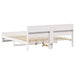 Cadru de pat cu raft Alb 180 x 200 cm Lemn masiv de pin - WALTI WALTI