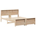 Cadru de pat cu headboard Maro 160 x 200 cm Lemn compozit - WALTI WALTI