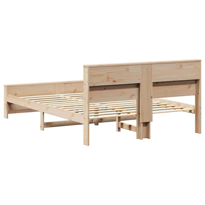 Cadru de pat cu headboard Maro 160 x 200 cm Lemn compozit - WALTI WALTI