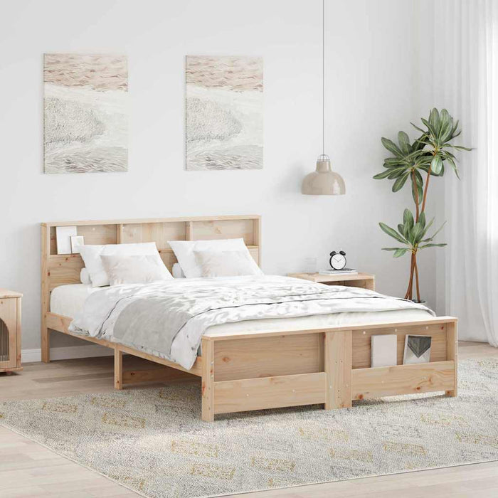 Cadru de pat cu headboard Maro 150 x 200 cm Lemn compozit - WALTI WALTI