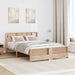 Cadru de pat cu headboard Maro 150 x 200 cm Lemn compozit - WALTI WALTI