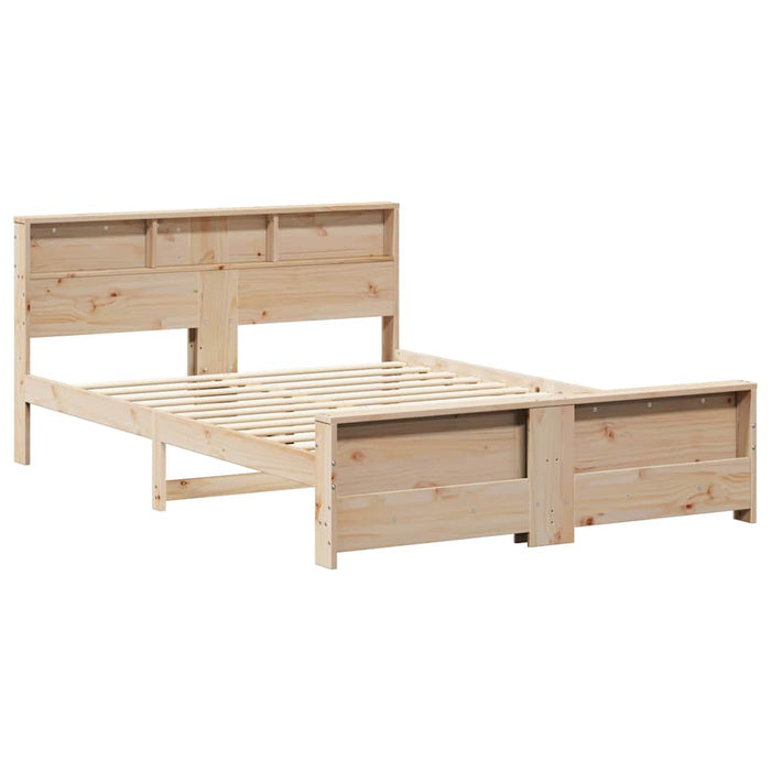 Cadru de pat cu headboard Maro 150 x 200 cm Lemn compozit - WALTI WALTI