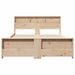 Cadru de pat cu headboard Maro 150 x 200 cm Lemn compozit - WALTI WALTI