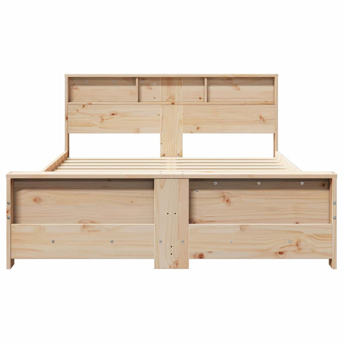 Cadru de pat cu headboard Maro 140 x 200 cm Lemn compozit - WALTI WALTI