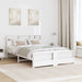 Cadru de pat cu headboard Alb 140 x 200 cm Lemn compozit - WALTI WALTI