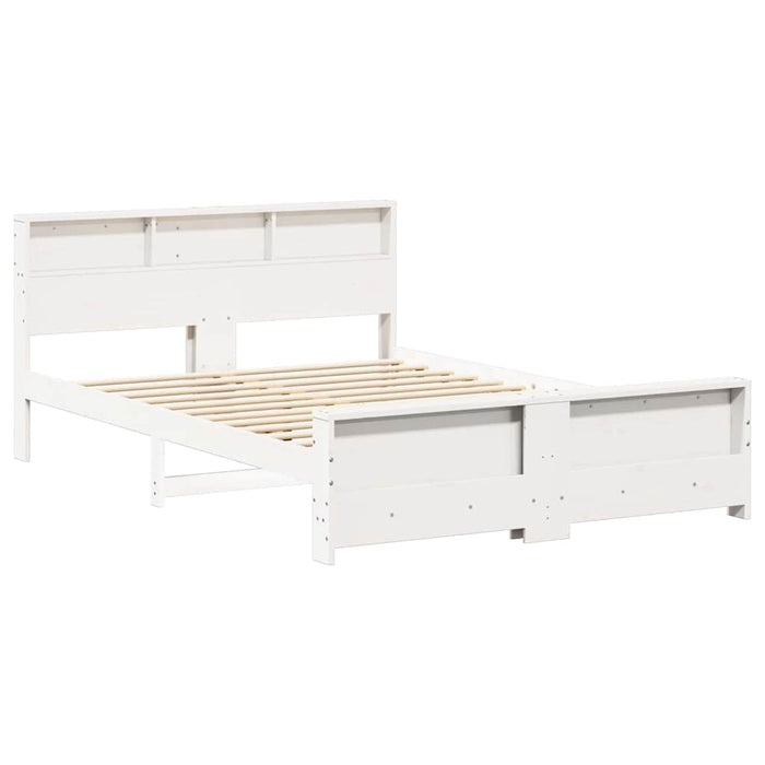 Cadru de pat cu headboard Alb 140 x 200 cm Lemn compozit - WALTI WALTI