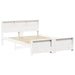 Cadru de pat cu headboard Alb 140 x 200 cm Lemn compozit - WALTI WALTI
